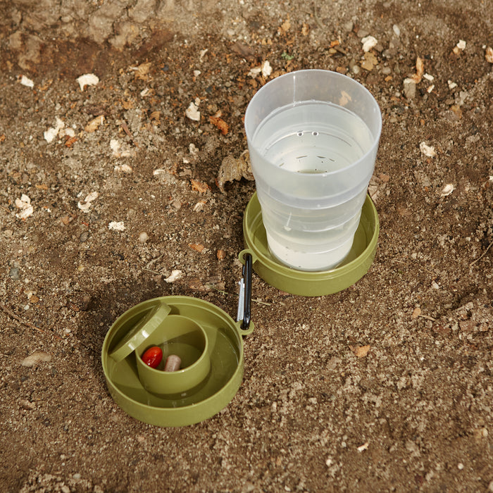 Collapsible Tumbler w Pill Compart