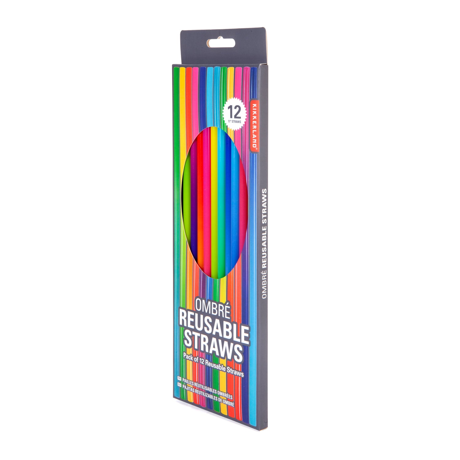 Kikkerland Bright Color Reusable Straws
