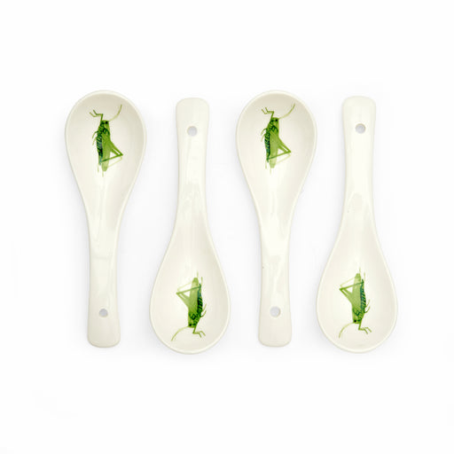 Grasshopper Soup Spoons, Set of 4