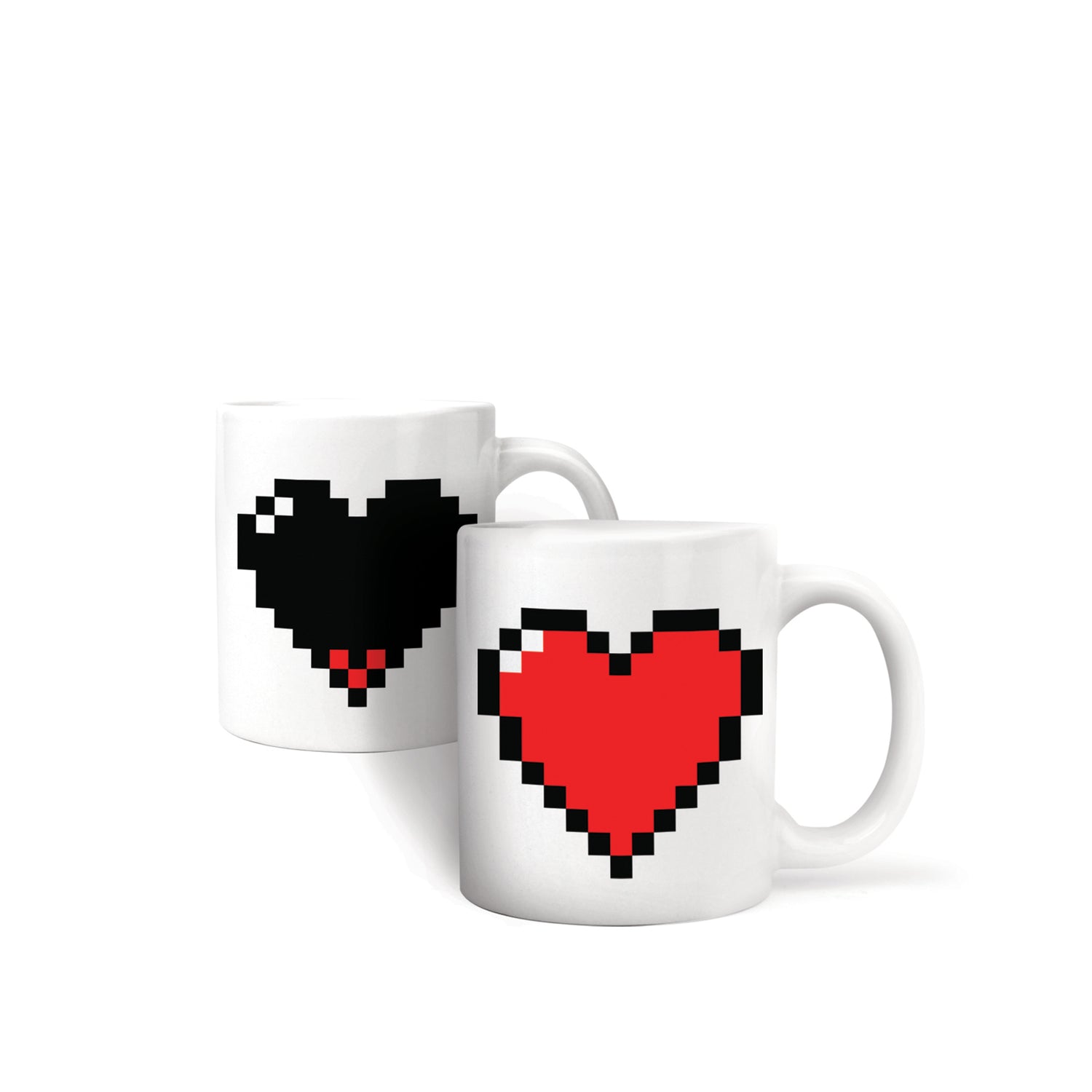 Tasse de morphing de coeur de pixel