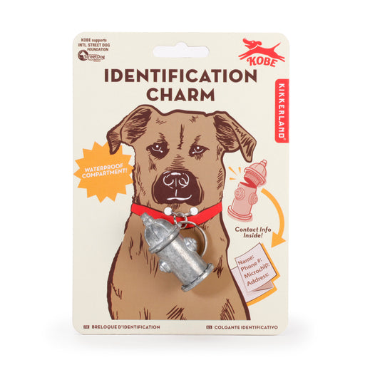 Kobe Collar Identification Insert Metal Charm Accessory, Fire Hydrant, For Dogs