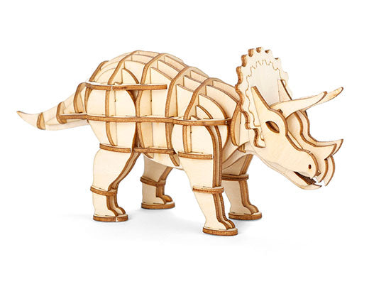 Triceratops 3D Wooden Puzzle Premade Sample