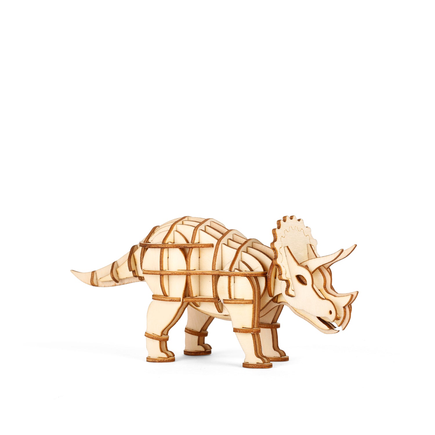 Puzzle en bois 3D Tricératops
