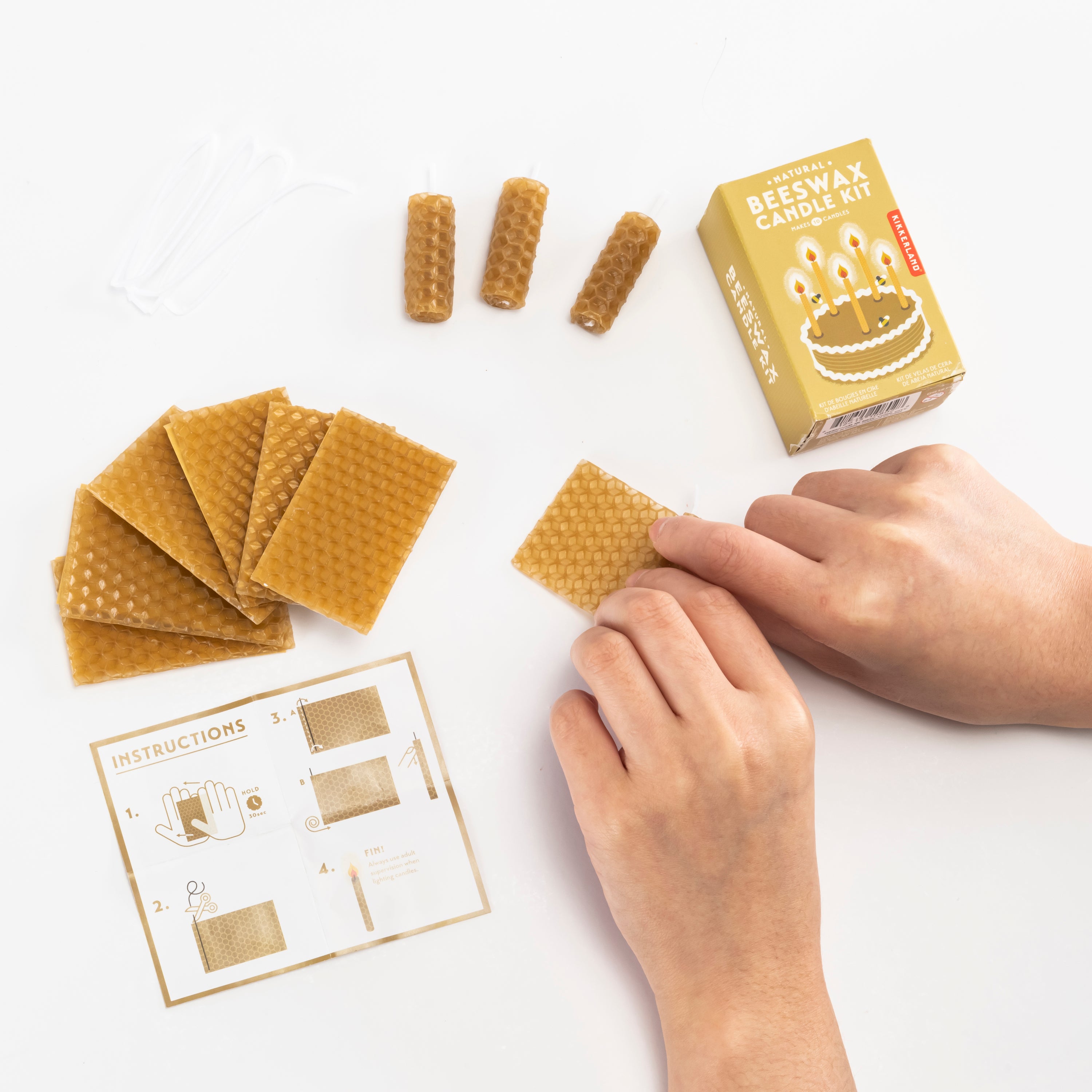 Natural Beeswax Candle Kit — Kikkerland Design Inc