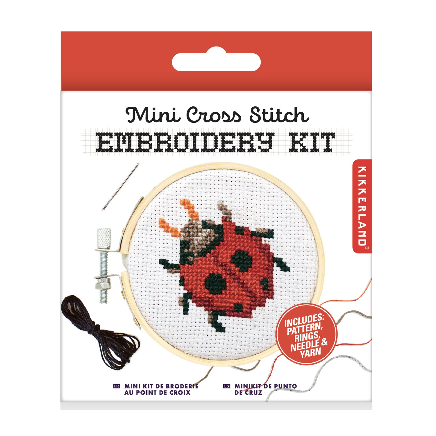 Ladybug - Mini Cross Stitch Embroidery Kit