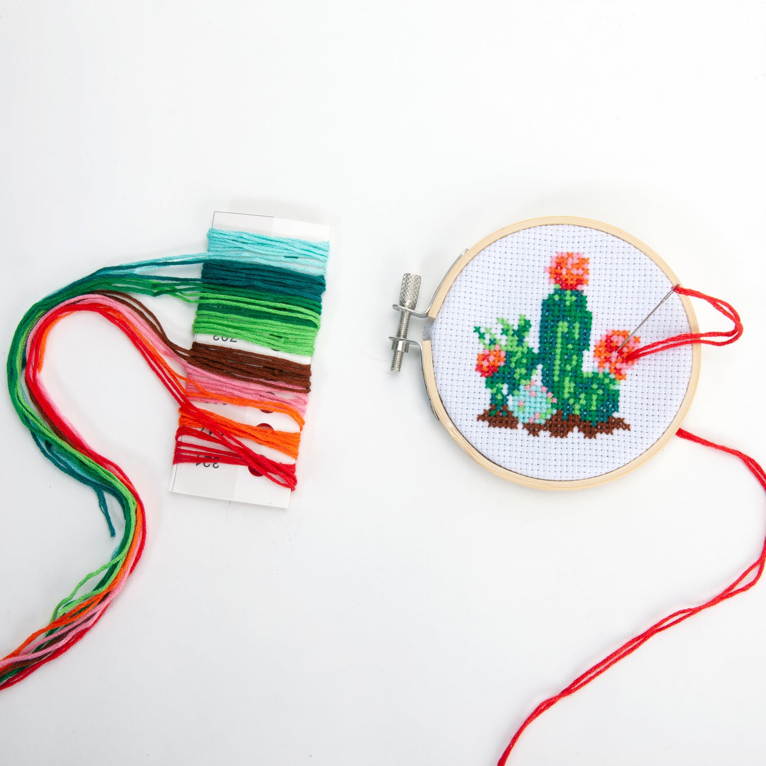 Cactus Mini Cross Stitch Embroidery Kit
