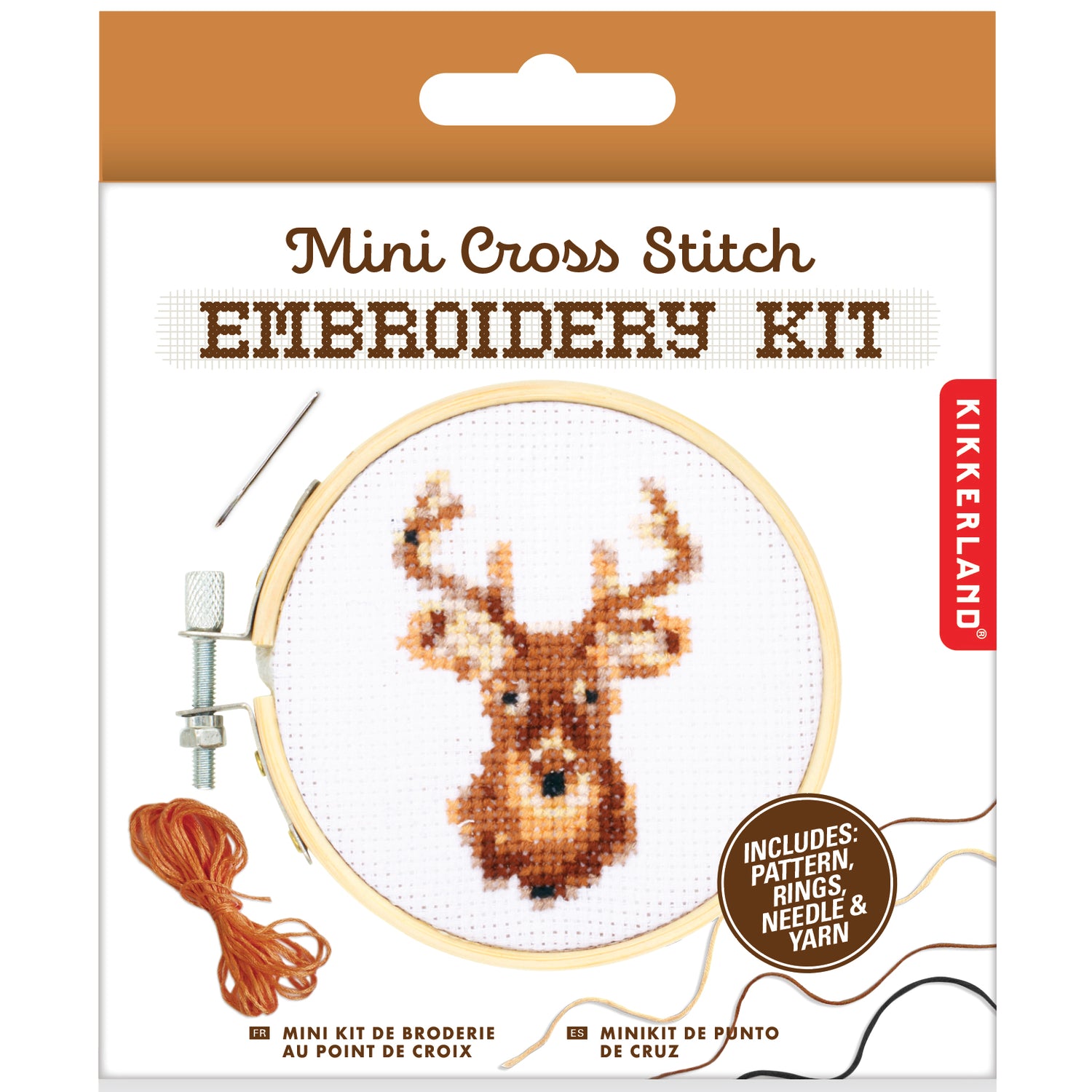 New Kikkerland Mini Cross Stitch Embroidery Kit Mushroom 🍄