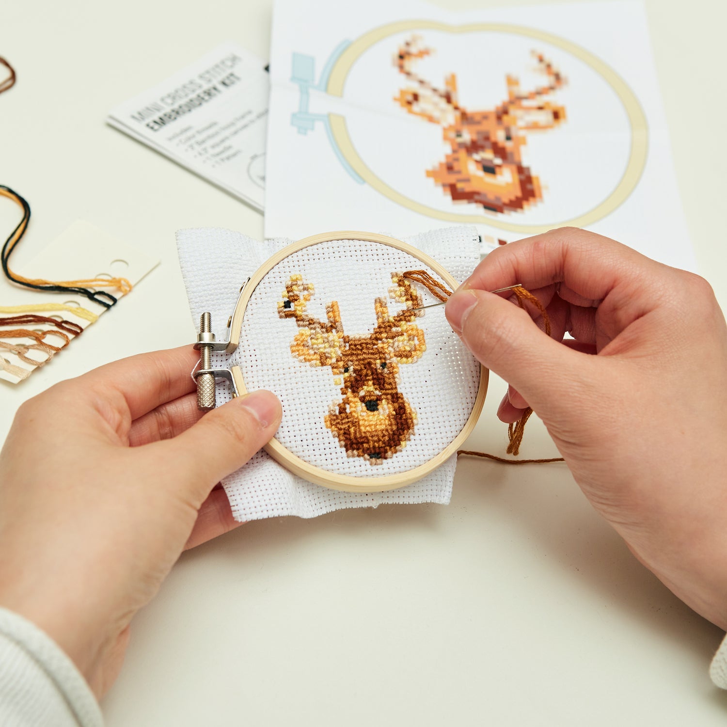 Mini Cross Stitch Embroidery Kit - Ladybug