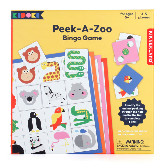 Peek-A-Zoo Bingo Board Game