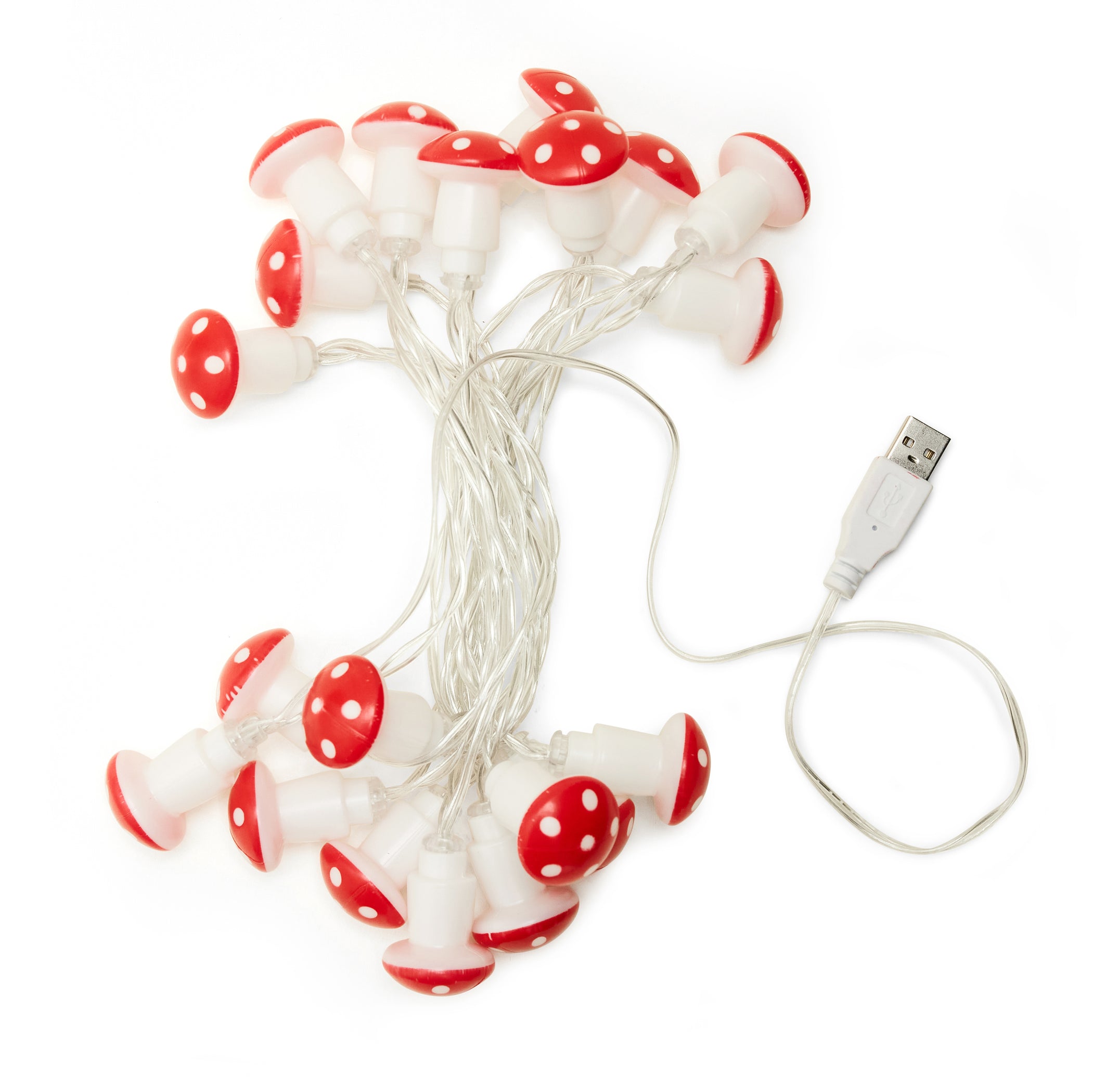10 Ft Mushroom LED USB String Lights — Kikkerland Design Inc