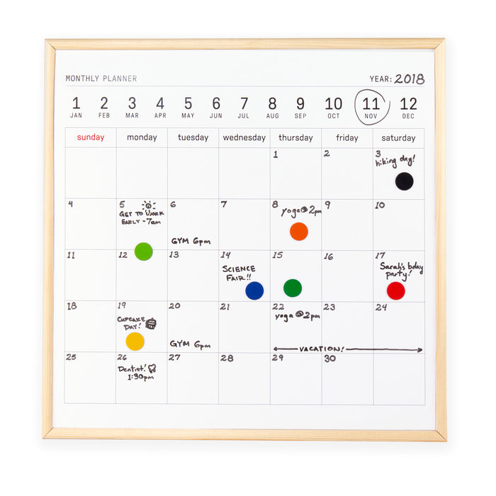 Kikkerland Mini White Board Calendar