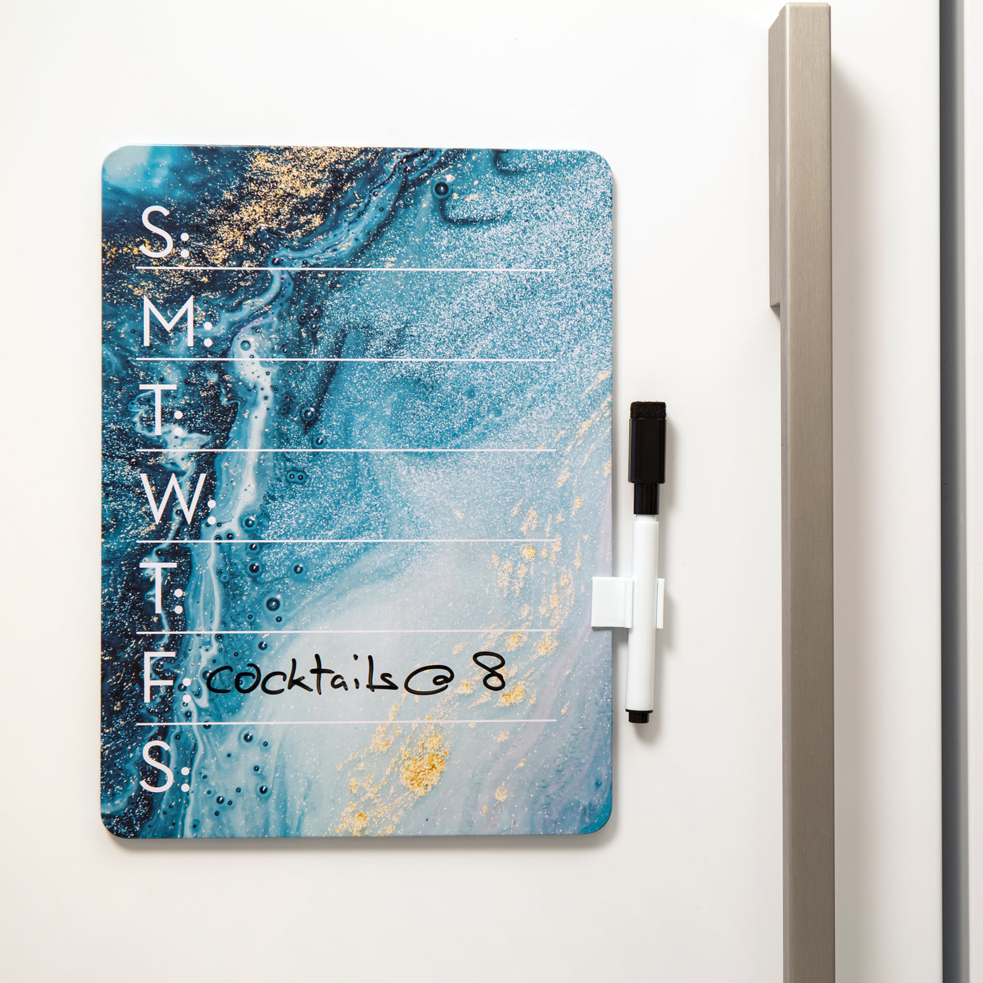 Agate Print Weekly Dry Erase Board Planner Organizer — Kikkerland