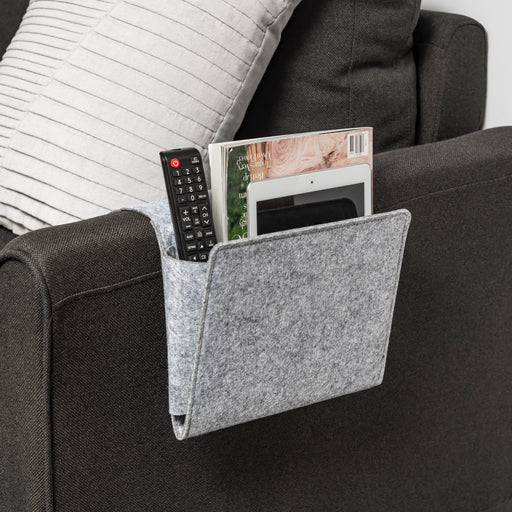 Convenient felt pocket for your couch! Easy storage for magazine, remotes &amp; any other items you would like for easy access on your couch. 
Designer: KDT 
Product Measurement: 83 x 27 cm 
Material: polyester, cardboard
