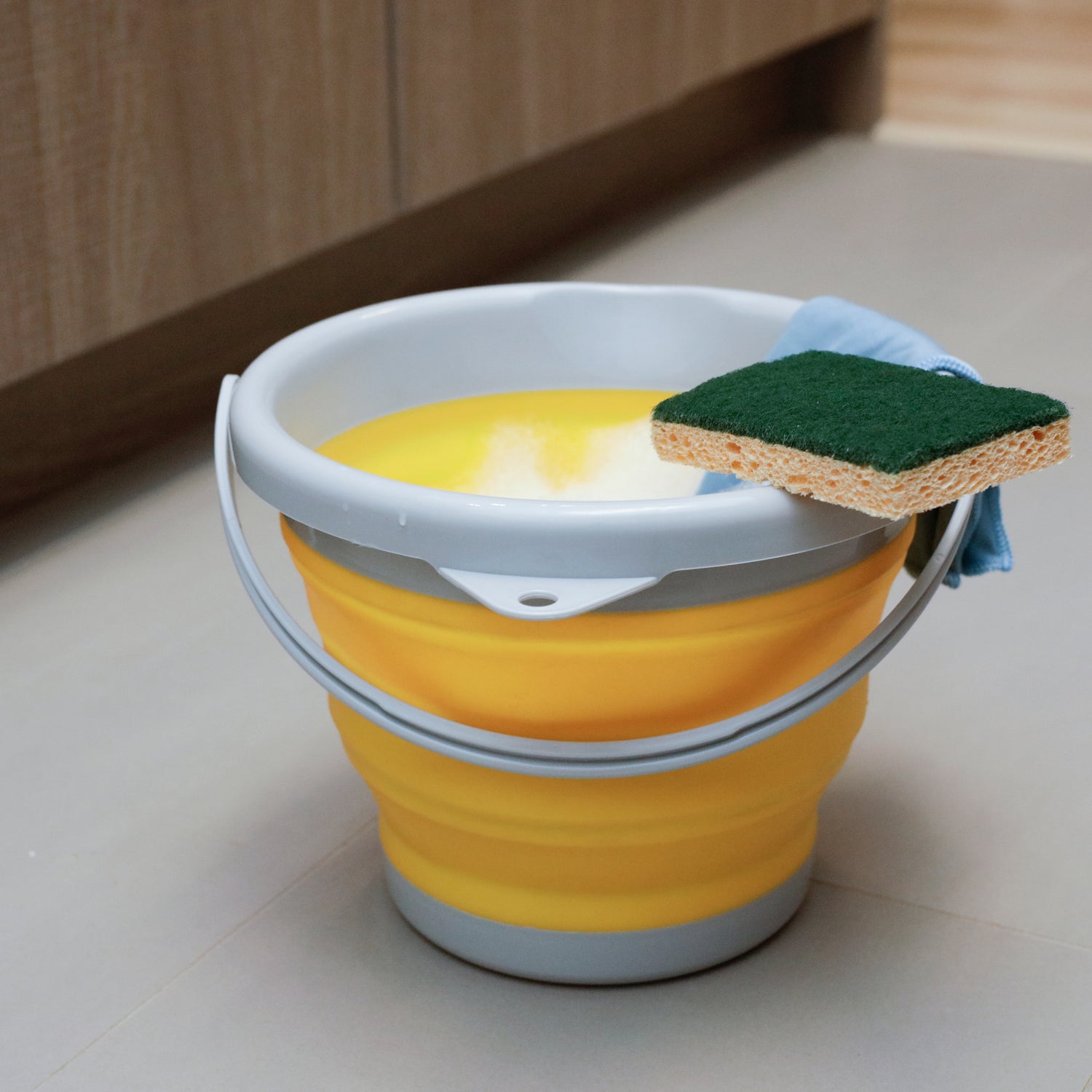 Yellow Collapsible Bucket
