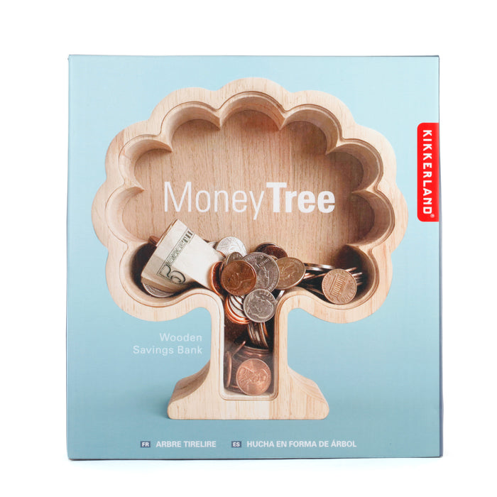 Wooden Savings Money Tree Coin Bank, Piggy Bank