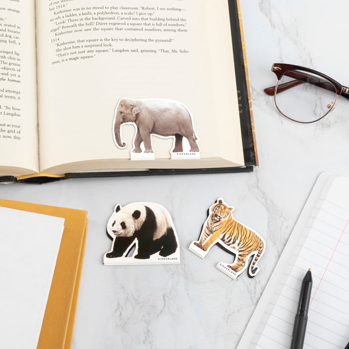 Endangered Asian Mammals Bookmarks, Tiger/Panda/Elephant, S/3