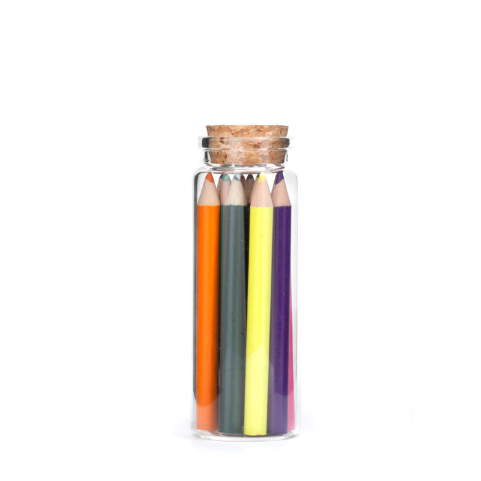 Colored Pencils S/12 In Glass Jar