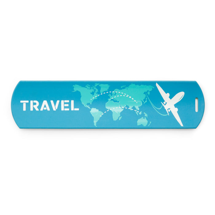 Kikkerland Blue Slap Luggage Tag, for Travel Identification