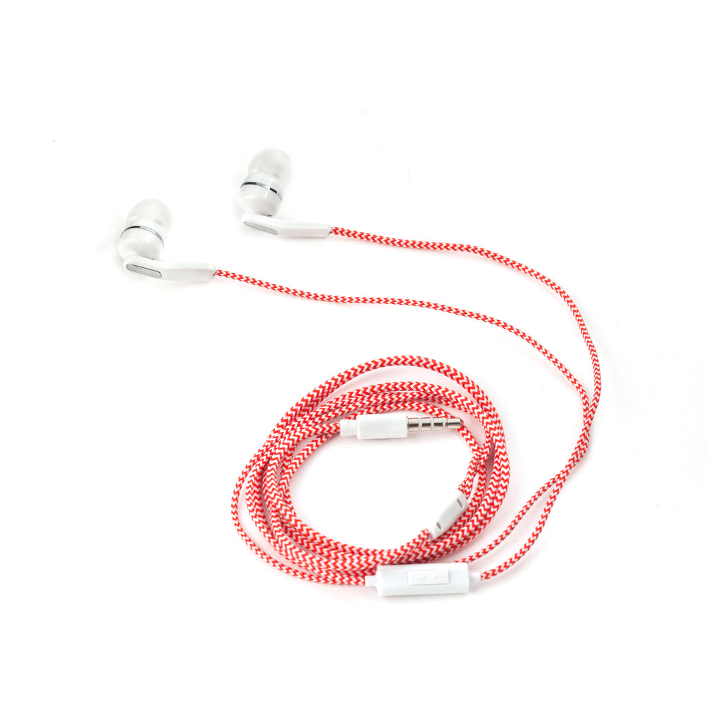 Red Braided Earbuds