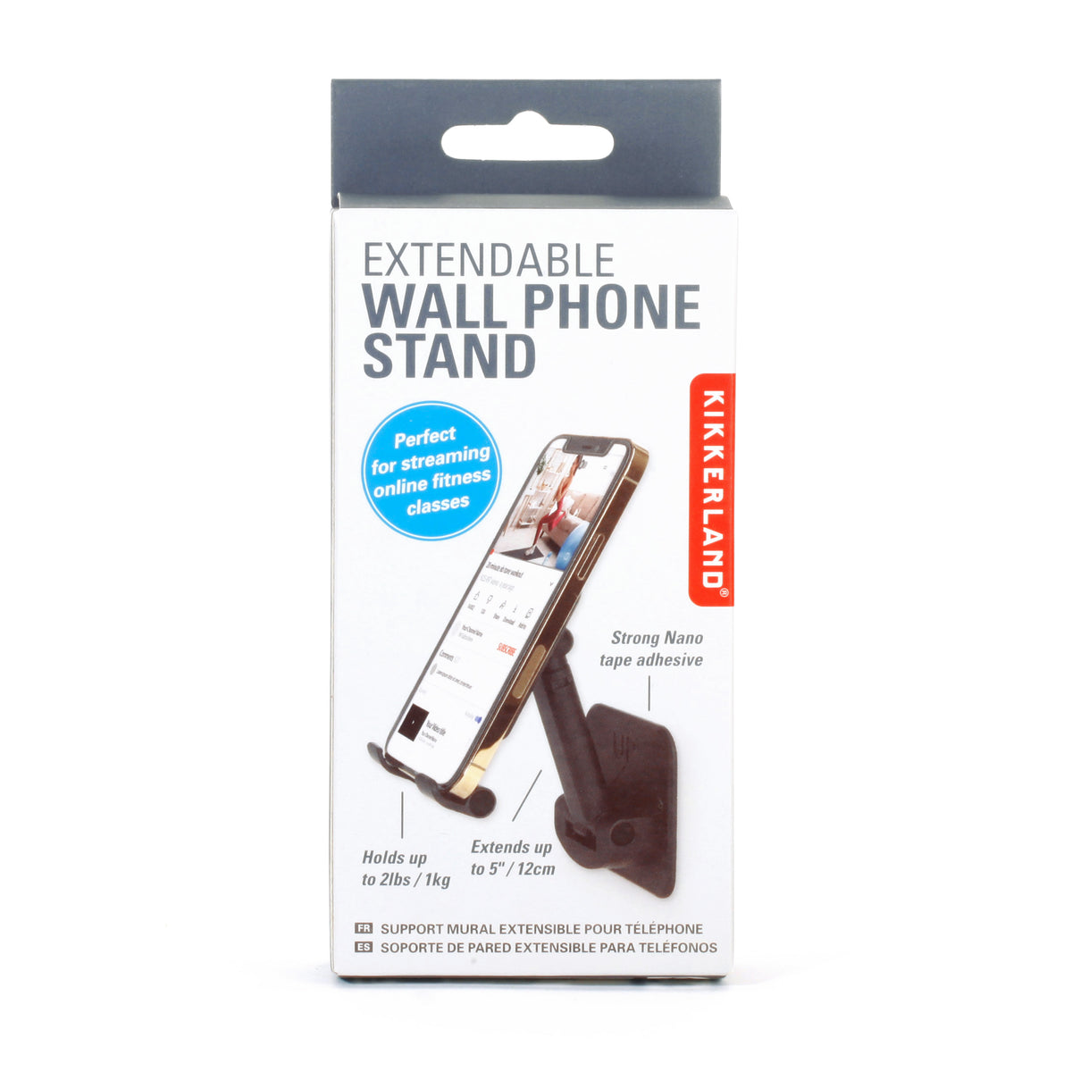 Kikkerland Extendable Wall Hands Free Phone Stand, Perfect for Zoom Me