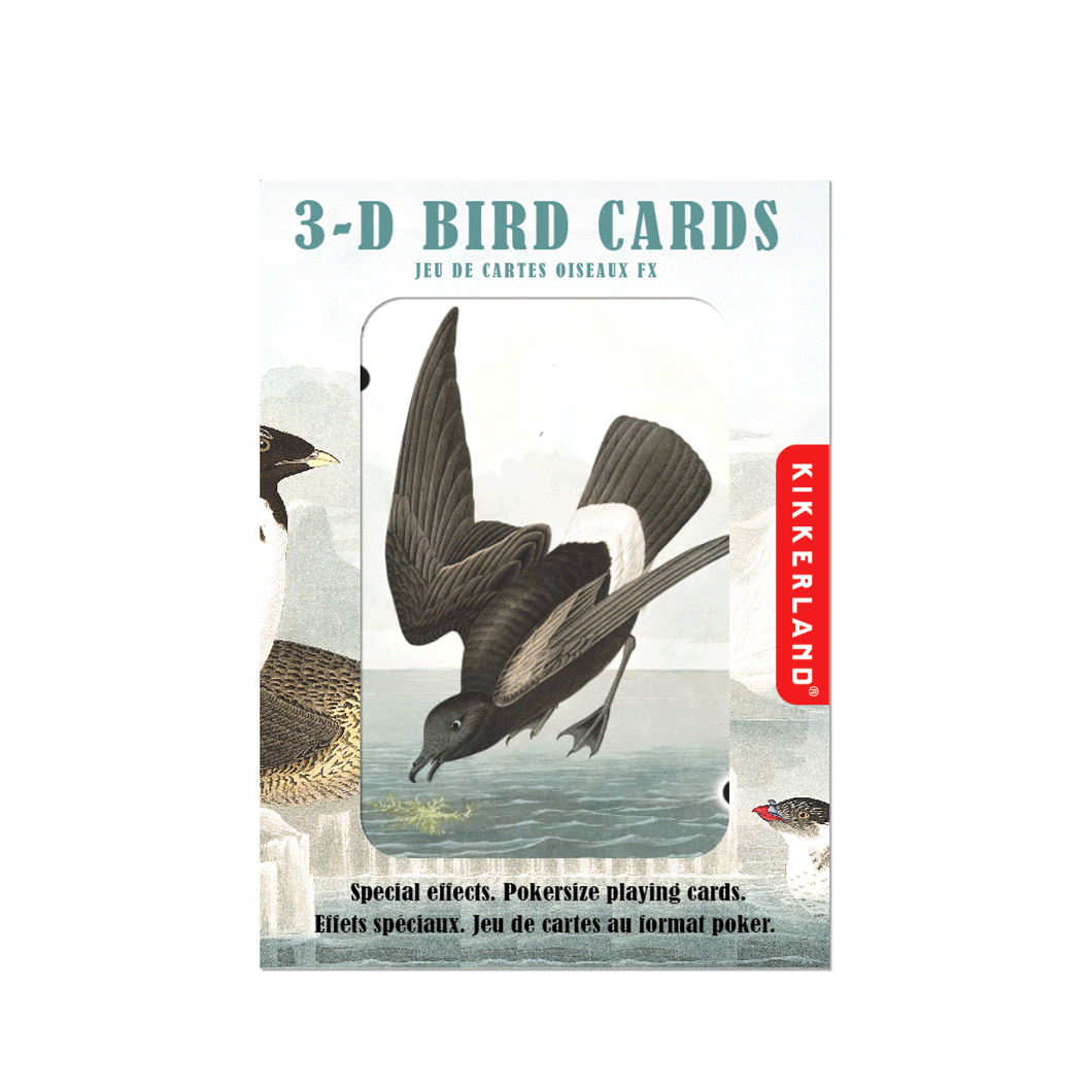 Cartes à jouer oiseaux 3D