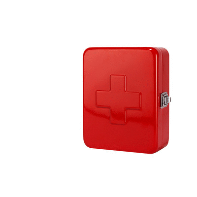 Boîte de premiers secours rouge – Kikkerland Design Inc
